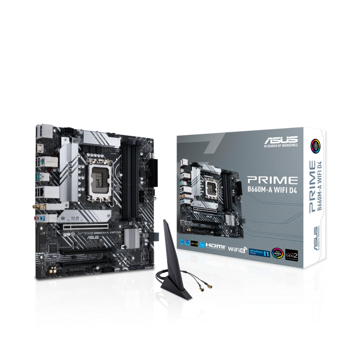 ASUS PRIME B660M-A WIFI D4 B660 LGA1700 Max.128GB DDR4 PCI Express microATX