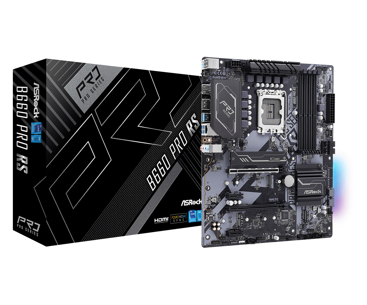ASRock B660 PRO RS B660 LGA1700 Max128GB DDR4 PCIE ATX