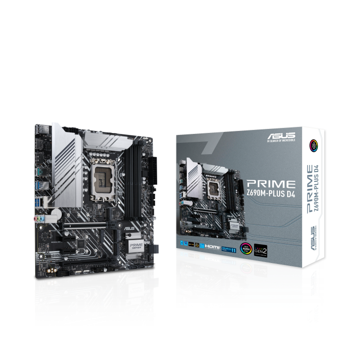 ASUS PRIME Z690M-PLUS D4 Z690 LGA1700 Max.128GB DDR4 mATX