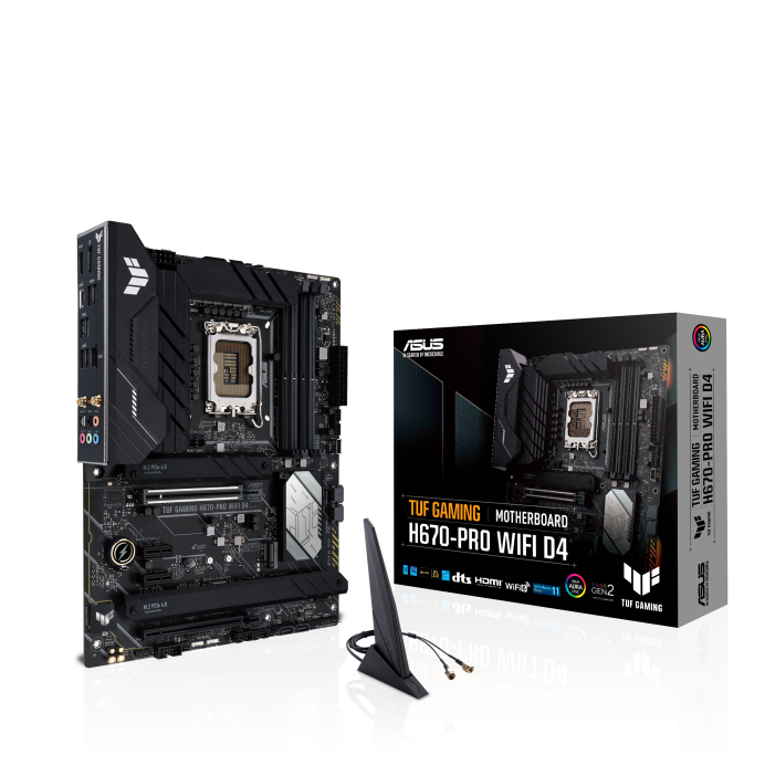 ASUS TUF GAMING H670-PRO WIFI D4 H670 LGA1700 Max128GB DDR4 PCIe ATX