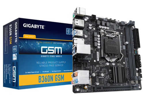 Gigabyte B360N GSM B360 LGA1151 Max32GB DDR4 PCIE Mini-ITX