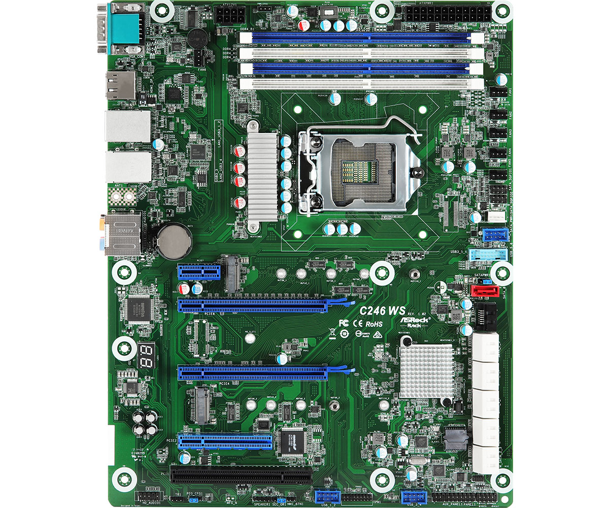 ASRock C246 WS Xeon E-2100 LGA1151 C246 Max64GB DDR4 PCIe ATX