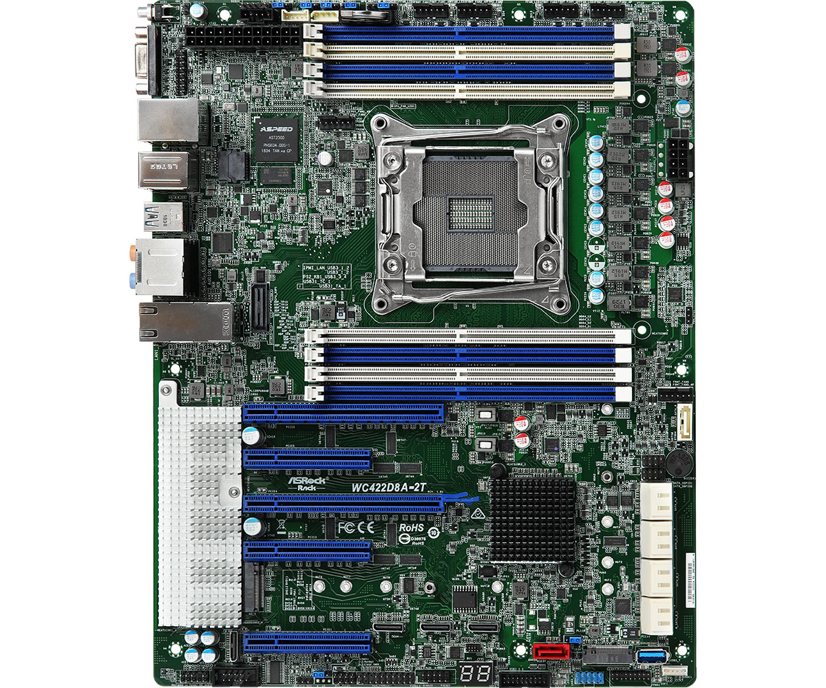 ASRock WC422D8A-2T U C422 LGA2066 Skylake-W DDR4 SATA USB ATX