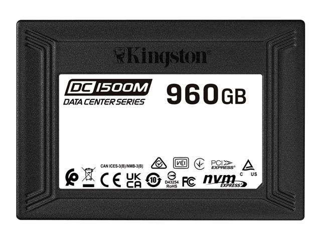 Kingston Data Center DC1500M - SSD - 960 GB - internal - 2.5" - U.2 PCIe 3.0 x4 (NVMe)