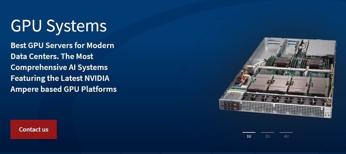 Super 3rdGen Scalable GPU 1U+2.5" Server