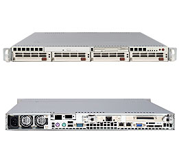 SuperServer 5015PT-R, E7230/Dual-Core, Video, 2x GB Lan, 4x HS SATA+Raid, DDR2(8GB) 1U, 2x 400W