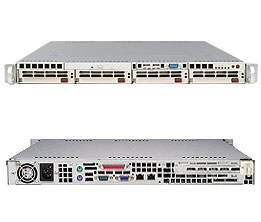SuperServer 5015PT, E7230/Dual-Core, Video, 2x GB Lan, 4x HS SATA+Raid, DDR2(8GB) 1U, 400W