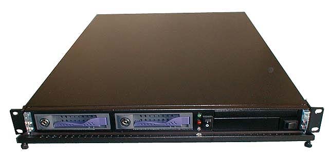 AIC RMC1M2-2-0S, 1U RM, 2x HS SCSI+1x Slim CD & FDD, 250W P.S