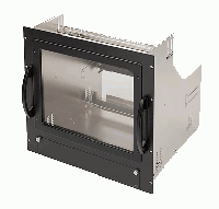 LZS Black Rackmount Monitor Enclosure, 10U fit 17" Monitors