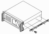 LZS Black 18" Extendable to 25", Heavy Duty Metal Slide Rail