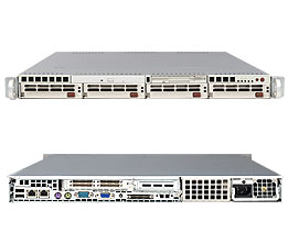 Super 1020S-8, Serverwoks 2x AMD/Dual-Core, Video, 2x GB Lan, 4x HS SCSI, DDR(32GB), 1U RM, 500W