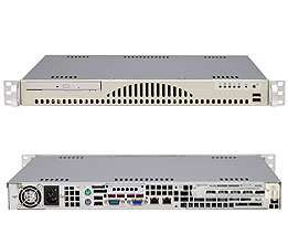 Super 6014L-M, E7520/Dual-Core/LV, PCI-Ex, Video, 2xGB Lan, Slim CD, SATA+Raid, DDR2(16GB), 1U/260W