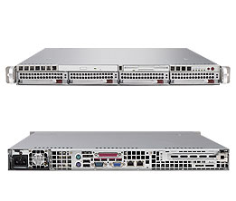 SuperServer 6015B-T+, 2x LGA771/QC, Video, 2x GB Lan, 4x HS SATA2+Raid, DDR2/64GB, 1U/700W