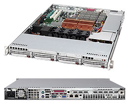 Supermicro SC815S-700V, 1U RM, 4x HS SCA+1x Slim CD&FDD Bays, 700W P.S
