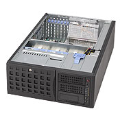 Supermicro SC745TQ-R800, 4U RM/Tower, 8x HS SATA2+2x 5.25"+1x 3.5" Ext Bays, 800W(1+1)