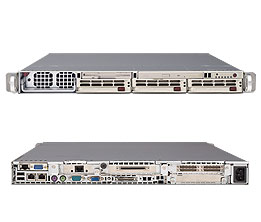 SuperServer 6015X-8(2U-in-1U), 2x LGA771/QC, Video, 2x GB Lan, 3x HS SCSI+Raid, DDR2(32GB), 1U/700W