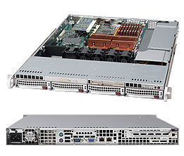 SuperServer 6015B-8, 2x LGA771/QC, Video, 2x GB Lan, 4x HS SCSI+Raid, DDR2/32GB, 1U/700W