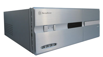 SilverStone LC10-S-M, Silver F Alum, 1x 5.25" Ext+4x 3.5" Int Bays, VFD, 300W  HTPC Desktop Case