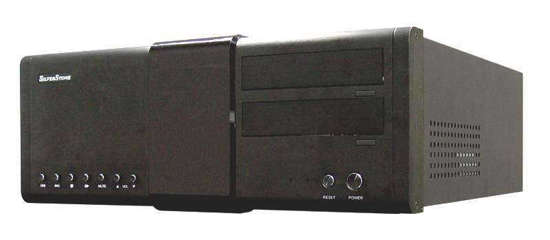 SilverStone LC14-B, Black F Alum, 2x 5.25" Ext+4x 3.5" Int Bays, 300W  HTPC Desktop Case