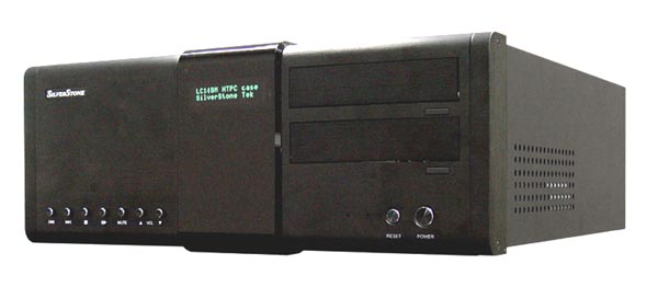 SilverStone LC14-BM, Black F Alum, 2x 5.25" Ext+4x 3.5" Int Bays, VFD, 300W  HTPC Desktop Case