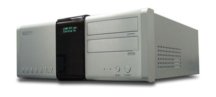 SilverStone LC14-SM, Silver F Alum, 2x 5.25" Ext+4x 3.5" Int Bays, VFD, 300W  HTPC Desktop Case