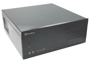 SilverStone CW01-BR, Black All Alum, 2x 5.25"/5x 3.5" Bays, Card Reader, 300W  HTPC Desktop Case