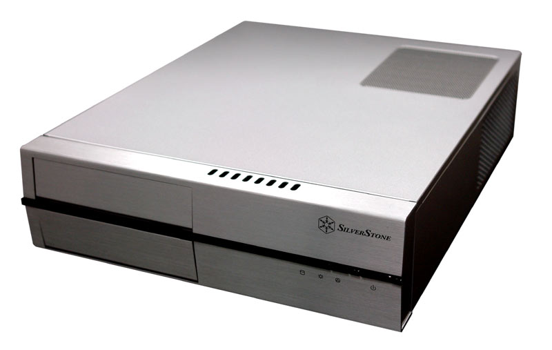 SilverStone ML01, Black F Alum, 1x 5.25"/1x 3.5" Bays, Card Reader, 300W HTPC Slim Desktop Case