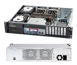 Supermicro SC523L-505, 2U RM, Front I/O, 2x 3.5" Int HDD+1x Slim DVD Bays, 505W, Short-Depth(14.5")