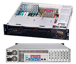 Super SC825MTQ-R700LP, 2U RM(17.7" Depth), 3x HS SATA/SAS+1x Slim CD Bays, 700W(1+1) P.S