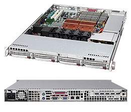 Supermicro SC815S-710, 1U RM, 4x HS SCA+1x Slim CD&FDD Bays, 710W *DC* P.S