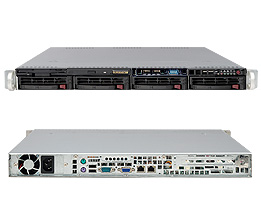 SuperServer 6015C-M3, 2x LGA771/QC, Video, 2x GB Lan, 4x HS SAS+Raid, DDR2/32GB, 1U/520W