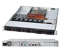 Supermicro SC113TQ-700C, 1U RM, 8x HS 2.5" SAS/SATA+1x Slim CD Bays, 1x FF, 700W P.S