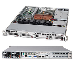 SuperServer 6015W-Ni, 2x LGA771/QC, Video, 2x GB Lan, 4x HS SATA2, FBDDR2(128GB), 1U/650W