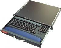 RK-1601, 1U Rackmount Keyboard Drawer, PS/2 Compact keyboard & Trackball, Lock&Gel Wrist Pad