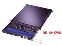 RK-401, 1U Rackmount Keyboard Drawer, PS/2 Compact keyboard & Trackball, Lock&Gel Wrist Pad