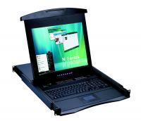 N117-U3202, 1U Rackmount 17" LCD Keyboard Drawer, 104 key notebook keyboard & touch pad