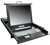 LMK1H-15, 1U Rackmount 15" LCD Keyboard Drawer, touch-pad mouse