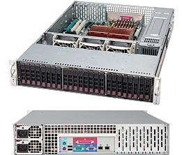 Supermicro SC216E1-R900LP, 2U RM, 24x HS 2.5" SAS/SATA Bays, 3Gb/s SAS Expander, 900W(1+1) P.S