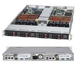 Supermicro SC809LT-780B, Twin 1U RM, 4+4x HS 2.5" SAS/SATA Bays, Twin LP , 780W P.S