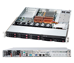 SuperServer 1025W-U, 2x LGA771/QC, 1600Mhz, Video, 2x GB Lan, 8x 2.5" SAS, DDR2/64GB, 1U/650W