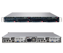 Super 5015TB-10GB, 1U RM, Twin X3000/QC, 1600Mhz, 2x HS SATA Bays, Video, 10GB Lan, DDR2/8GB, 780W