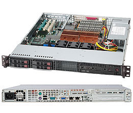 Supermicro SC111T-560C, 1U RM(22" Depth), 4x HS 2.5" SAS/SATA Bays, 1x FF, 560W P.S