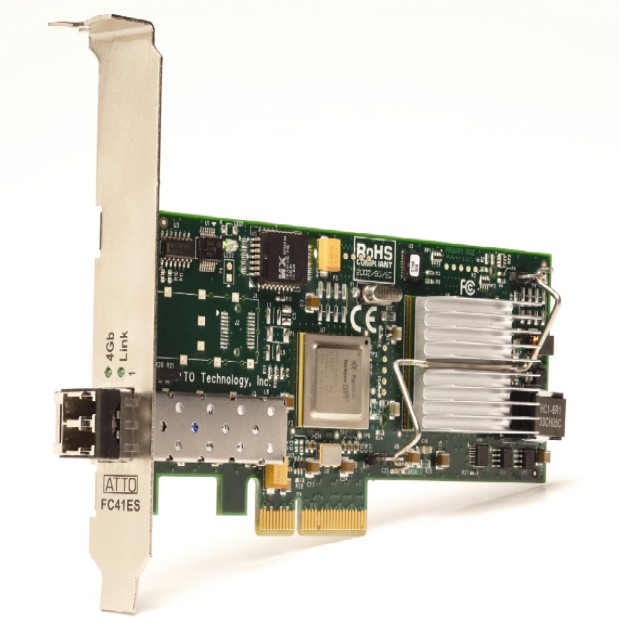 ATTO CTFC-41ES, LP 1-CHs FC/4Gb LC/SFP to PCI-e(x4) FC Controller
