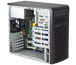 Supermicro CSE-731i-300, Mid-Tower, 2x 5.25" Ext+4x HDD Int Bays, 300W P.S
