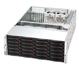 Supermicro SC846E1-R1200, 4U RM, 24x HS SAS/SATA2+Slim CD Bay, 28-Port SAS Expander, 1200W(1+1), 80+