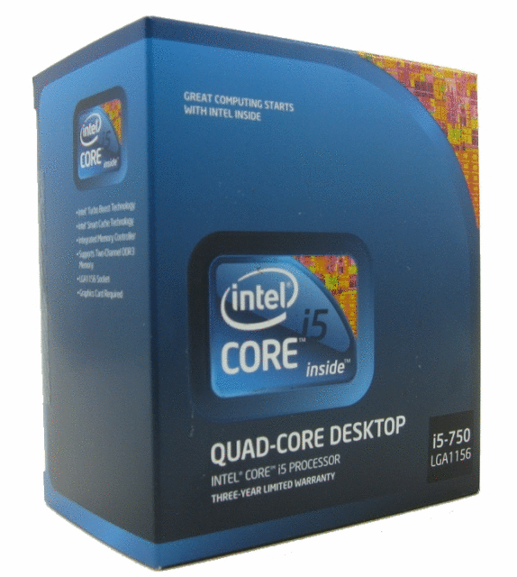 Intel® Core i5-750-2.66Ghz/QC, 8M Cache, 95W LGA1156 CPU