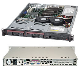 Supermicro SC811TQ-350, 1U RM, 2x HS SATA2+1x Slim CD&FDD Bays, 350W, 80+ P.S