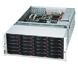 Supermicro SC847E26-R1400LP, 4U RM, 36x (24 front+12 rear) HS SAS2 Bays, 2x Exp, 1400W(1+1), 80+