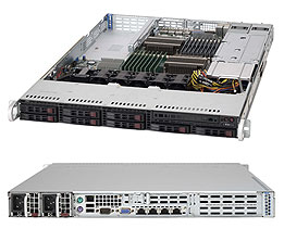 Supermicro SC119TQ-R700U, 1U RM, 8x HS 2.5" SAS/SATA+1x Slim CD Bays, 2xFH/1xLP+AOC, 700W(1+1), 80+