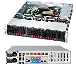 Supermicro SC216E16-R1200LP, 2U RM, 24x HS 2.5" SAS/SATA, 6Gb/s SAS2 Expander, 1200W(1+1), 80+